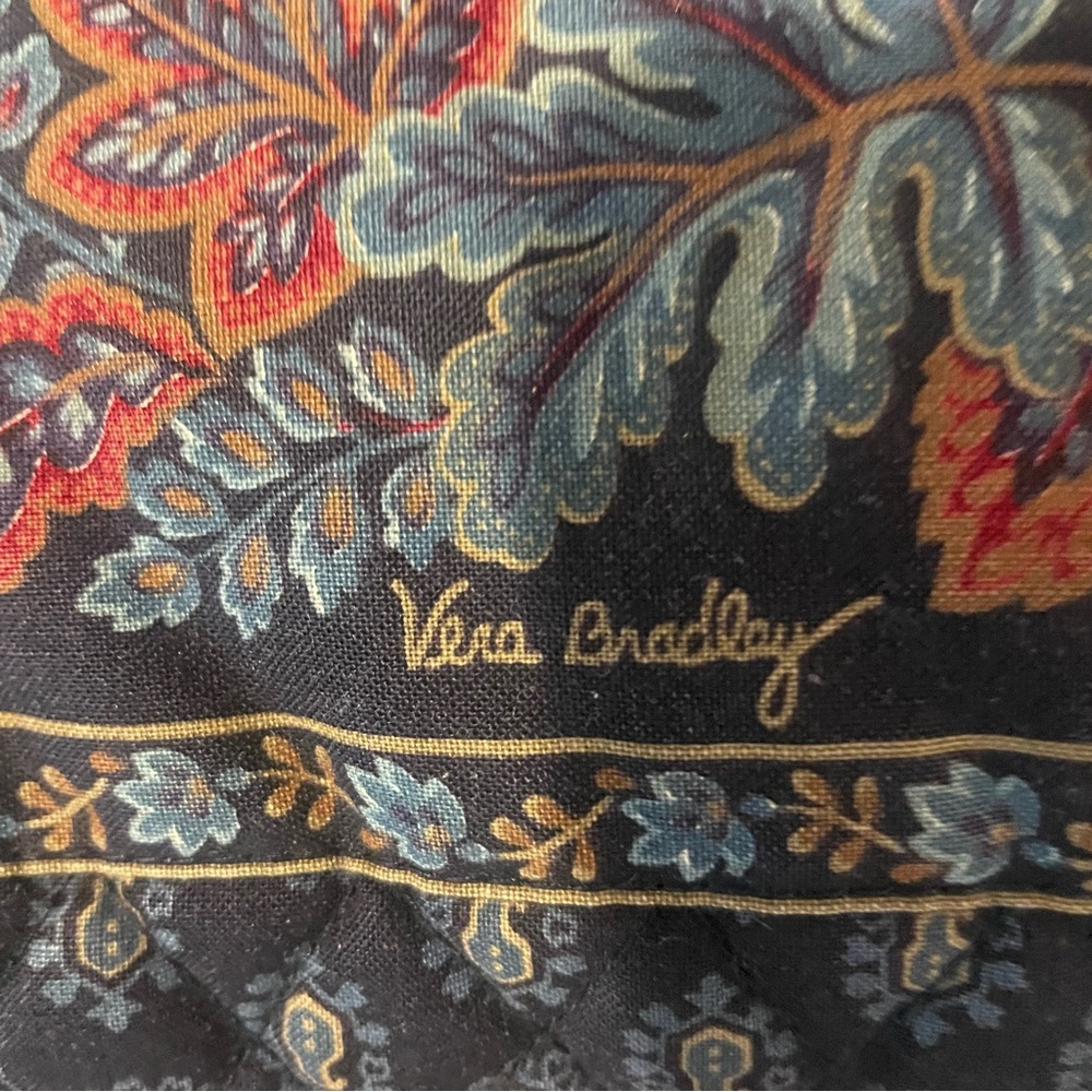 Vera Bradley Navy and Red Patterned Tote - Picture 3 of 6